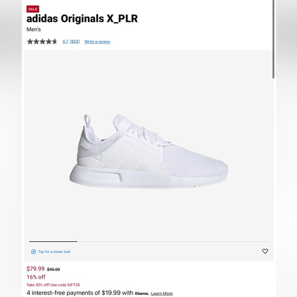ALL WHITE ADIDAS X_PLR J SHOES w/ box (size 5Y or 7 women) - Picture 11 of 11